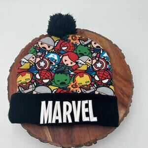Marvel Funko Beanie Hat with Pom Pom One Size Warm Stretchy EUC
